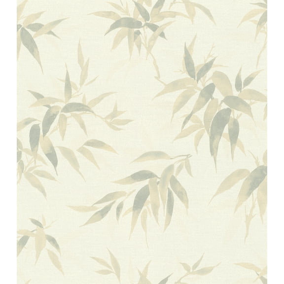 Advantage Minori White Leaves Wallpaper