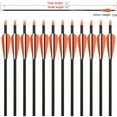 thumbnail image 3 of Carbon Arrow Practice 31 Inch Hunting Arrows Spine 400 with Removable Tips for Archery Compound & Recurve & Traditional Bow (12 Pcs), 3 of 6