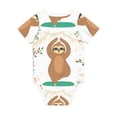 thumbnail image 2 of Rocae Cute Sloth In Yoga Pose Tree for Baby Climbing Clothes Soft Baby Romper for Active Infants Comfortable and Breathable Crawling Jumpsuit Unisex Baby Outfit 3 Months, 2 of 8