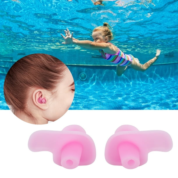 Bouchons d'oreille de natation, bouchons d'oreilles imperméables en silicone,  réutilisables, doux, pour la natation, le surf, la plongée en apnée et  autres sports nautiques, pour adultes et enfants