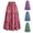 Red, variant on POIUYTR Summer Bell Skirts for Womens Casual High Waist Flowy Long Skirt Vacation Beach Printed Skirts