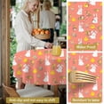 thumbnail image 5 of Easter and Eggs Coral Pattern Round Tablecloth 60", Wrinkle-Resistant Wipeable Cover for Kitchen, Dining, Picnic & Patio, 5 of 6