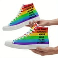 thumbnail image 6 of Coolcustomize Women's Pride Month Love Theme Casual Sports Sneakers - LGBT Design, Non-Slip Durable Rubber Sole, Breathable Fabric Upper, Lace-Up Walking Shoes for Gym Training & All-Season Wear, 6 of 10