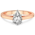 thumbnail image 4 of IGI Certified 1 Carat Pear Shape Lab Grown Diamond Engagement Ring | 14K Rose Gold | Siran Secret Halo Lab Diamond Ring | FG-VS1-VS2 Quality Friendly Diamonds, 4 of 6
