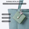 thumbnail image 4 of Slim Wallet for Women,Blocking Bifold Credit Card Holder with Zipper Coin Pocket,ID Window,Keychain（green）, 4 of 5