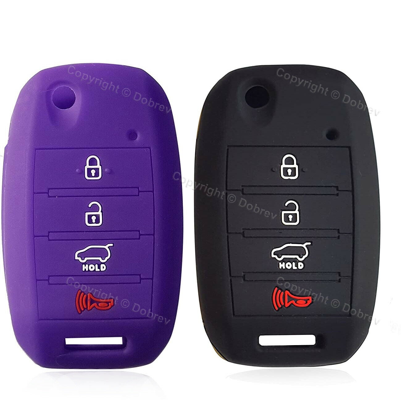 Purple Silicone Key Fob Case Cover Case fit for Kia K3 Cerato Forte Sorento 