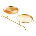 thumbnail image 2 of DimyFew Fruit Bowl, Removable Tray, Two-tiered, Versatile, Made of [material], Vegetable And Snack Holder, Organizer Tray for Home, Restaurant, Party Decorati Gold, 2 of 8