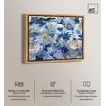 thumbnail image 2 of Gold Over Blue Abstract Canvas Wall Art by Art Remedy, Gold Floater Frame, 36"x30", 2 of 7