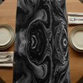 thumbnail image 5 of Table Runners 70 Inches Long Dress Scarves, Black Marble Farmhouse Coffee/Dining/Kitchen Table Decor, Holiday Table Runner, Vintage Abstract Grey Fluid Aesthetic 13x70 Inch, 5 of 9