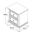 thumbnail image 3 of Farmhouse Basics 2 Drawer Nightstand  in Rustic White Finish Engineered Wood, 3 of 5
