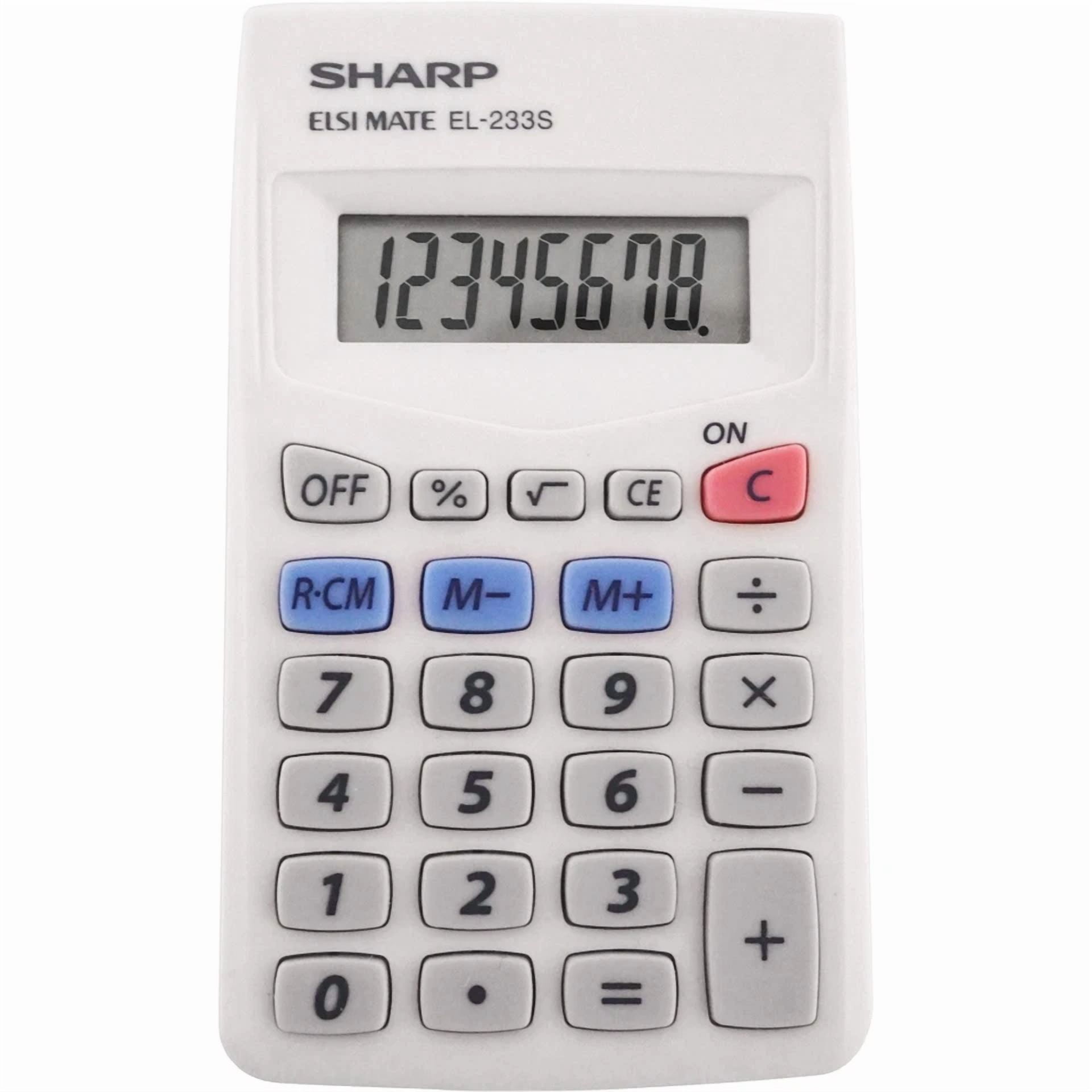 CRESTIN- Sharp El233Sb 8-Digit Pocket Calculator - 8 Character[S] - Lcd - Battery Powered