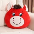 thumbnail image 6 of Year of The Horse 2028 Plush Throw Pillow, Funny Smiling/Crying Horse Plushie Figurine, Lucky Chinese Lunar New Year Mascot Zodiac Ornament for Home Store Tabletop Decor, 6 of 7