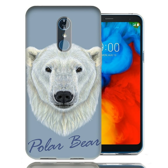 MUNDAZE For LG Stylo 4 Polar Bear Design TPU Gel Phone Case Cover