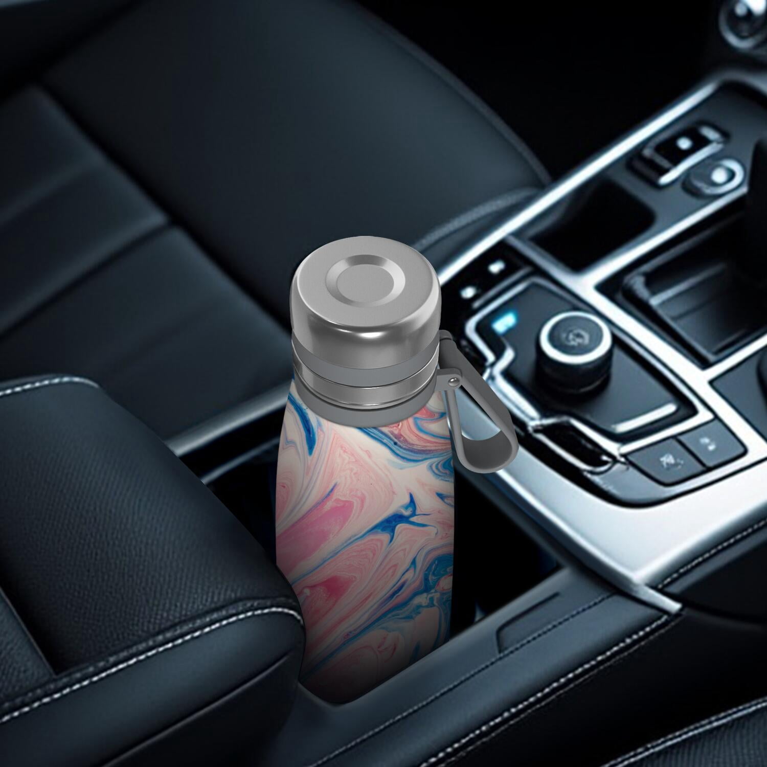 29oz Insulated Water Bottle with Tea Infuser, Stainless Steel Travel Mug, Liquid & Marble Print