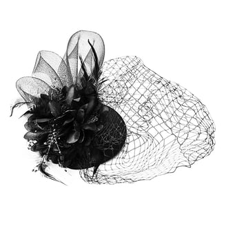 Women Fascinator Hats 1 Pc Feather Flower: Black Comott Fascinators Hat Feather Headband Women main image 4