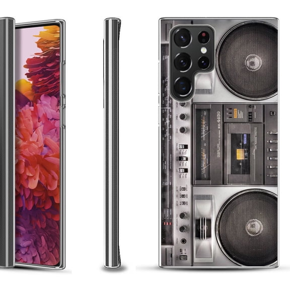 Slim-Fit Fashion Gel Phone Case for Samsung Galaxy S22 Ultra 5G, by OneToughShield ® - Boombox