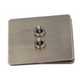 thumbnail image 1 of Interruptor de Palanca de 2, Panel de Acero inoxidable AC250V AC250V Textura de Bronce Switch Switch Aplicacia Aplicacia para Oficina, 1 of 7