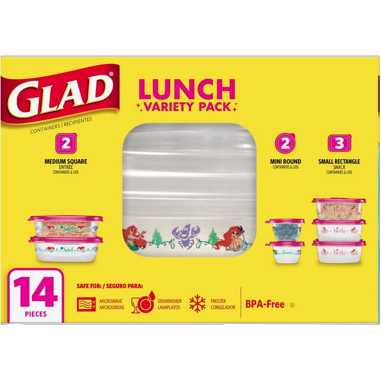 Glad Food Storage Containers, Lunch Variety Pack, 15 Count - Costless  WHOLESALE - Online Shopping!