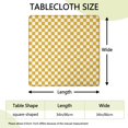 thumbnail image 2 of Yellow and White Checkerboard Pattern Square Fitted Tablecloth with Elastic Edge,Square Table Cover,Washable Elastic Table Cover for Home Kitchen Party Decor 34"x34", 2 of 6