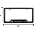 thumbnail image 4 of Philadelphia Basketball 76er's (Set of 2) Chrome Metal License Plate Frames with Carbon Fiber Design, 4 of 6