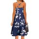 thumbnail image 2 of VISgogo Vestido sin mangas de verano para mujer, estampado de flores/leopardo para adultos, cuello en V, correa de espagueti cruzada, una pieza con bolsillos VISgogo  moda, 2 of 6