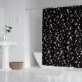 thumbnail image 2 of Black Christmas Candy Cane and Snowflake Pattern Shower Curtain 84"x72" ,Bathroom Decorative Shower Curtains Set with 12 Hooks,Modern Waterproof Washable Shower Curtain, 2 of 6