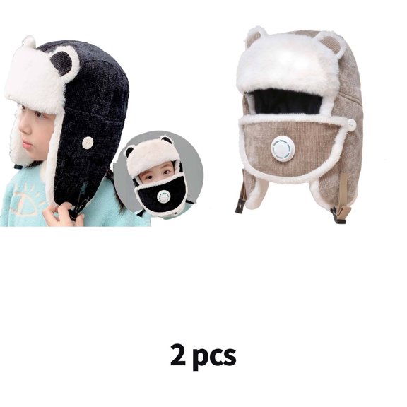 TELOLY 2026 New 2 Pcs Toddler Hat Fleece Lined Baby Hats Soft Knit Newborn Hats Style 7 for Winter Outdoor Casual Nap