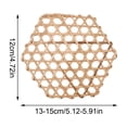 thumbnail image 2 of Bamboo Hexagon Placemat, Natural Woven Table Mat Heat Insulation Pad, Anti-Slip Dining Protector, 1-Pack, 2 of 8