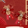 thumbnail image 3 of 2Pcs/Set Chinese Wedding Corsages Romantic Bow Decor Alloy Traditional Bride Groom Brooches Pin for Wedding Engagement A, 3 of 6
