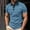 Blue, variant on Dolkfu Collared Golf Shirts for Men Retro Vintage Button Blue Short Sleeve Tops Striped Minimalist Patchwork Polos Light Blue,S