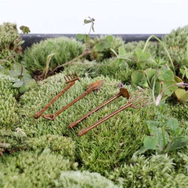 4 piezas de herramientas de jardinería de miniatura, de de para 1:: 6 juguetes de decoración de jardín de muñ Hugo Pala de casa de muñecas