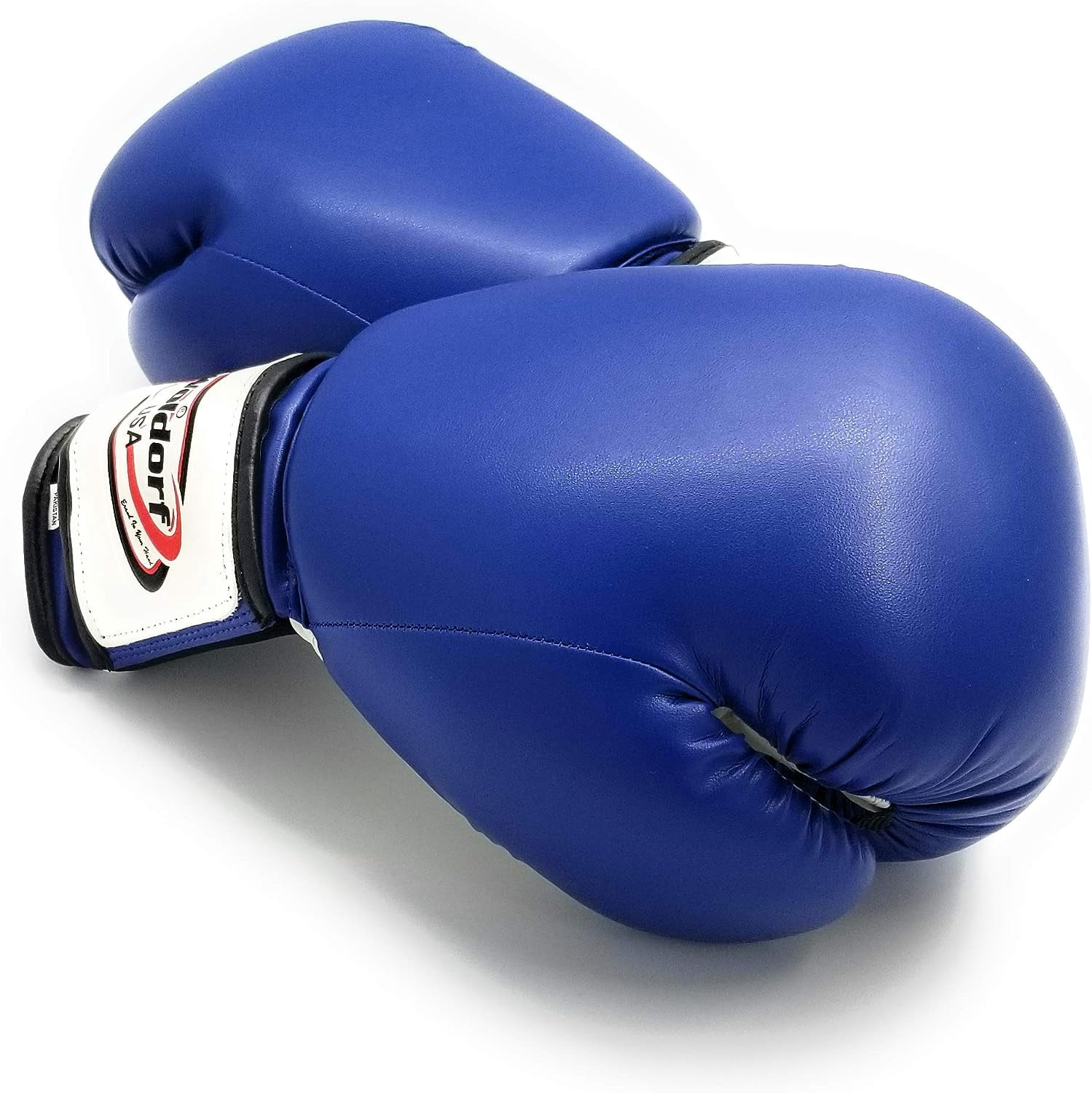 Woldorf USA Boxing Gloves Kickboxing Blue in Vinyl, Kickboxing, Grappling, Sparring Gloves, Fighting Gloves, Muay Thai Training Gloves, Punching Gloves
