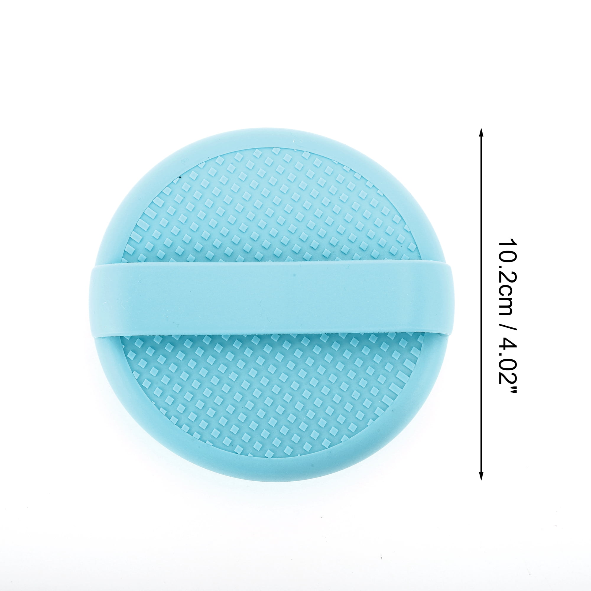 Unique Bargains Round Shape Handle Bath Brush 4.02" Blue