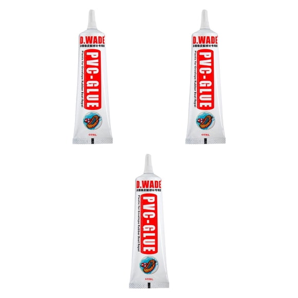 Siruishop 3 Pieces PVC Repair Glue Inflatable Boat Repair Glue for Dinghy Canoe Airbed