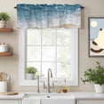 thumbnail image 2 of Valance Curtains for Windows Beach Wave Kitchen Curtians Window Treatment Summer Beach Nature Topper Curtain Rod Pocket Valances for Kitchen Bathroom Living Room 60x18in, 2 of 9