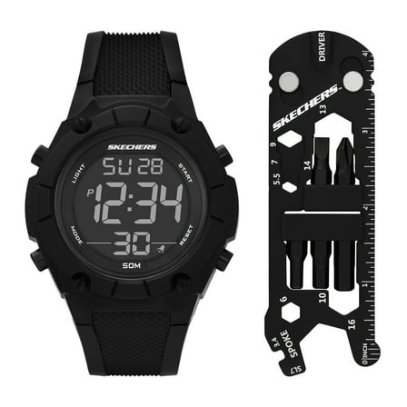 Skechers Men's Sets Digital Black Polyurethane Watch