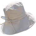 thumbnail image 3 of CoCopeaunts Women Bucket Hat with Bow Lace Up Spring Summer Cotton Visor Foldable Portable Outdoor Beach Female Fishermen Hat, 3 of 8