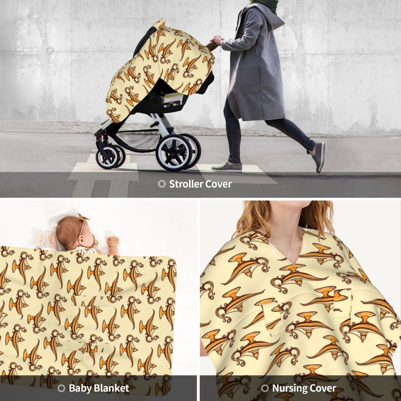 Car Seat Cover Baby - lamp Pattern Breathable Infant Car Seat Cover for Baby Carseat, Lightweight Comfort Baby Essentials Must Haves Newborn Stuff for Girl Boy