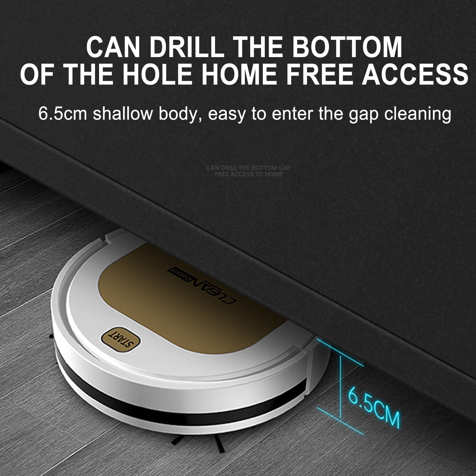 Nkmbld Self-Charging Robotic Vacuum Sweeping Robot Automatic Cleaning Machine Rechargeable Mini Vacuum Cleaner Home Appliance, Yellow