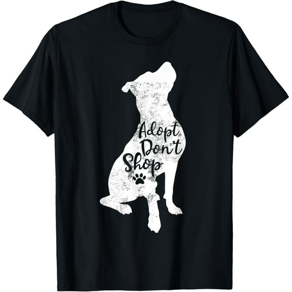 Adopt Don't Shop Rescue Pitbull Dog Breed Pit Bull Mom T-Shirt men and women can wear, black, white, gifts
