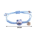 thumbnail image 6 of Mightlink Wrist Bracelet Ceramic Cat Decor Small Bell Hand Made Adjustable Ornamental Decorate Temperament Braided Rope Charms String Bracelet for Daily Life, 6 of 7