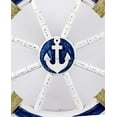 thumbnail image 4 of Nagina International Nautical Decorative White Blue Premium Ship Wheel With Accentuated Anchor And Rope | Pirate's Wall Decor | Sea Gift (48 Inches), 4 of 4
