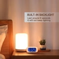 thumbnail image 3 of YOPTOP LCD Digital Alarm Clock with Snooze Function and Backlight - Large Screen Big Bold Numbers Desk Digital Alarm Clock with Silicone Protective Cover  Battery Powered,white, 3 of 7