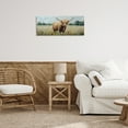 thumbnail image 2 of Stupell Industries Highland Cow Meadow Canvas Wall Art design by Petal Prints Design, 13 x 30, 2 of 7