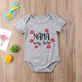 thumbnail image 4 of Xingqing Newborn Infant Baby Girl Boy Letters Short Sleeve O-Neck Button Closure Romper, 4 of 8