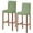 Grass Green, variant on Teal Bar Stool Cover Set of 4, Farmhouse Burlap Solid Green Color Modern Linen Texture Stretch Bar Chair Cover, Removable Washable Pub Counter Stool Chair Slipcover for Kitchen Dining Room Pub Cafe