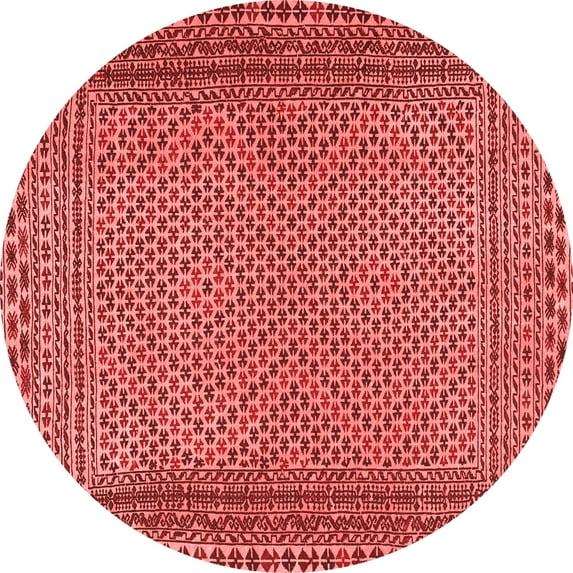 Ahgly Company Indoor Round Southwestern Red Country Area Rugs, 6' Round