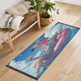 thumbnail image 4 of WOBOGO Anime Flamingo Bedside Long Rug Delicate and Soft Modern Indoor Area Decor Non Slip Carpet for Bed Room Corridor Entrance Balcony, 4 of 8