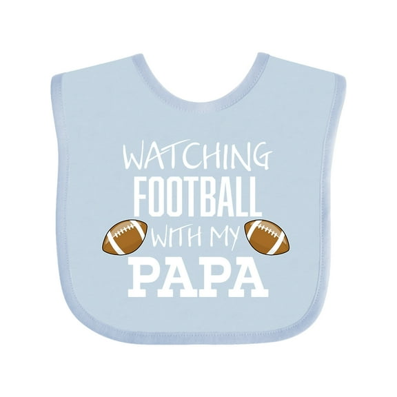 Inktastic Watching Football with My Papa Boys or Girls Baby Bib