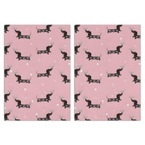 2 Pcs Funny Kitchen Towels,Cute Cartoon Dachshund Microfiber Dish Towels,Kitchen Tea Towels,Kitchen Towel Set (18" X 26")